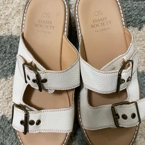 OASIS SOCIETY CALIFORNIA Gabriella Dual Buckle Sandal retro platform chunky 8.5 - Picture 5 of 7